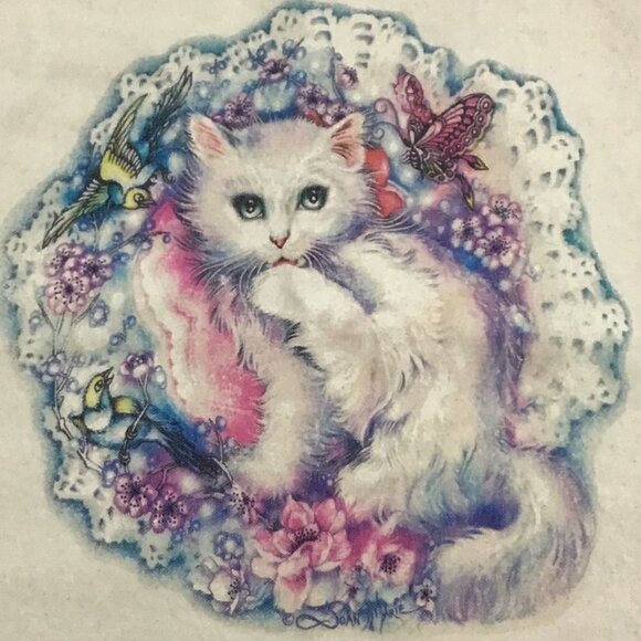 Joan Marie Cat or Kitten & Butterfly Tote Bag 3/$15 - Picture 5 of 6